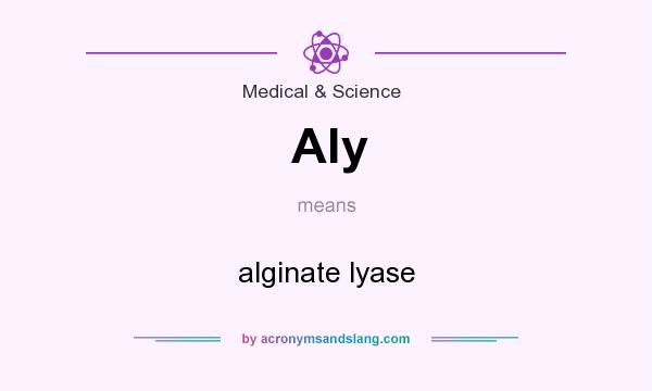 What does Aly mean? It stands for alginate lyase