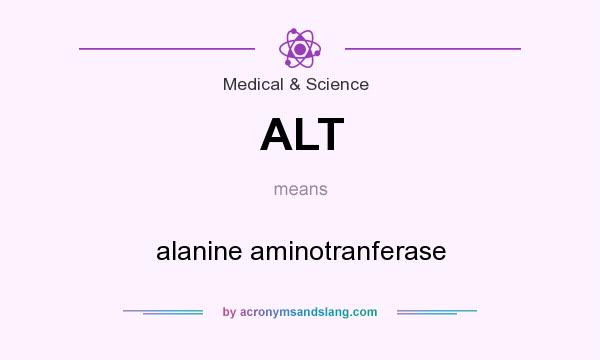 What does ALT mean? It stands for alanine aminotranferase