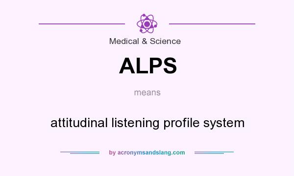 What does ALPS mean? It stands for attitudinal listening profile system
