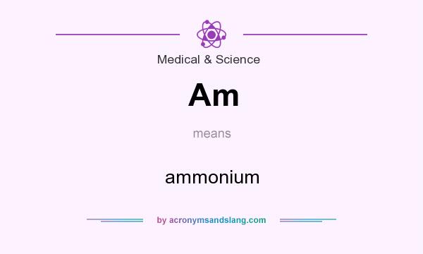 What does Am mean? It stands for ammonium