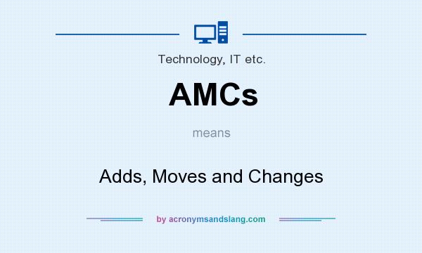 What does AMCs mean? It stands for Adds, Moves and Changes