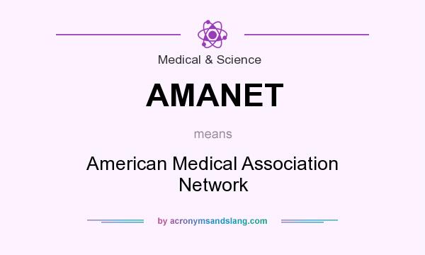 What does AMANET mean? It stands for American Medical Association Network