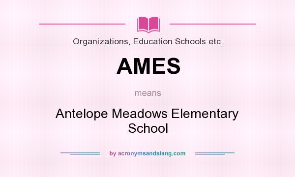 What does AMES mean? It stands for Antelope Meadows Elementary School