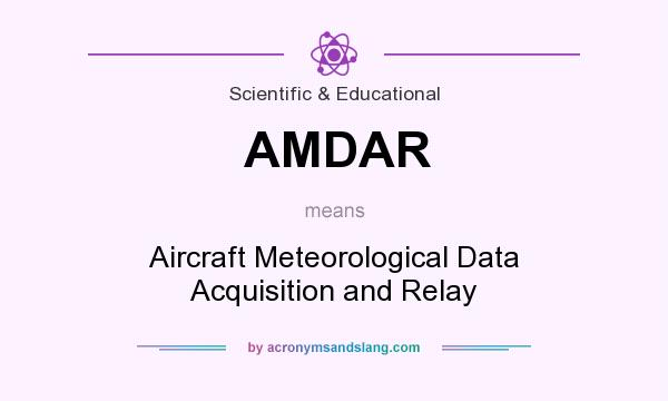 What does AMDAR mean? It stands for Aircraft Meteorological Data Acquisition and Relay