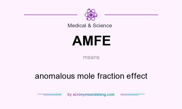 What does AMFE mean? It stands for anomalous mole fraction effect