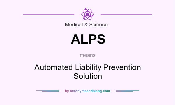 What does ALPS mean? It stands for Automated Liability Prevention Solution