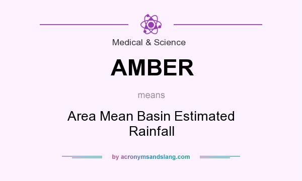 What does AMBER mean? It stands for Area Mean Basin Estimated Rainfall