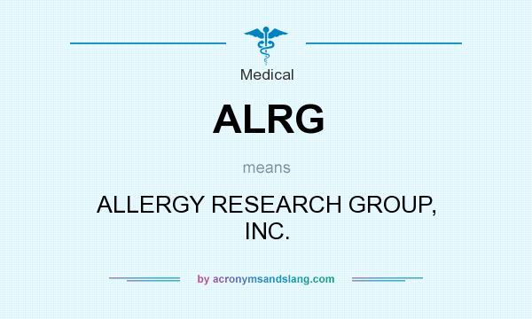 What does ALRG mean? It stands for ALLERGY RESEARCH GROUP, INC.