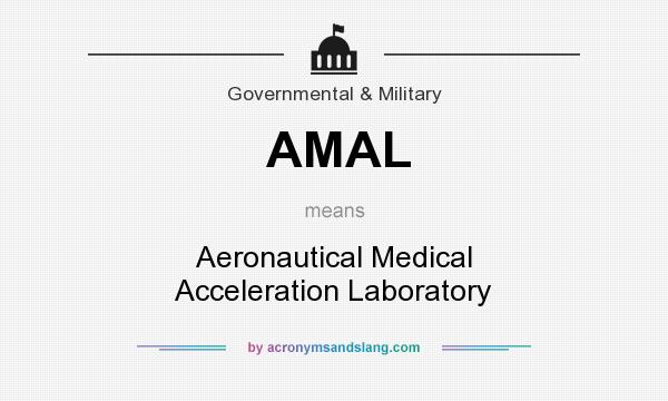 What does AMAL mean? It stands for Aeronautical Medical Acceleration Laboratory