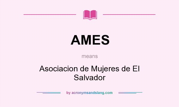 What does AMES mean? It stands for Asociacion de Mujeres de El Salvador