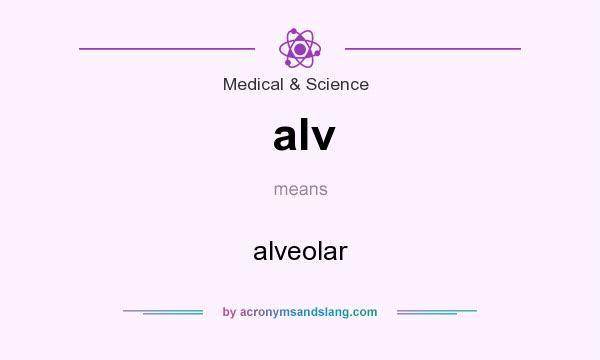 What does alv mean? It stands for alveolar