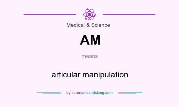 What does AM mean? It stands for articular manipulation