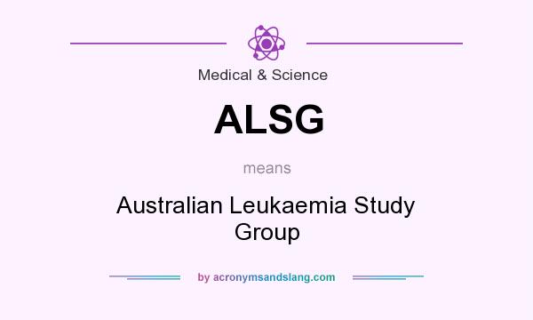 What does ALSG mean? It stands for Australian Leukaemia Study Group