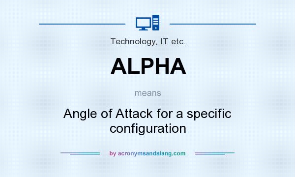 What does ALPHA mean? It stands for Angle of Attack for a specific configuration