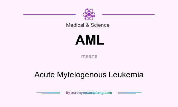 What does AML mean? It stands for Acute Mytelogenous Leukemia