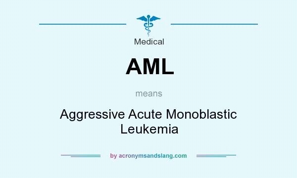 What does AML mean? It stands for Aggressive Acute Monoblastic Leukemia