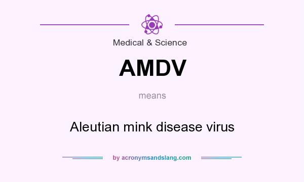What does AMDV mean? It stands for Aleutian mink disease virus