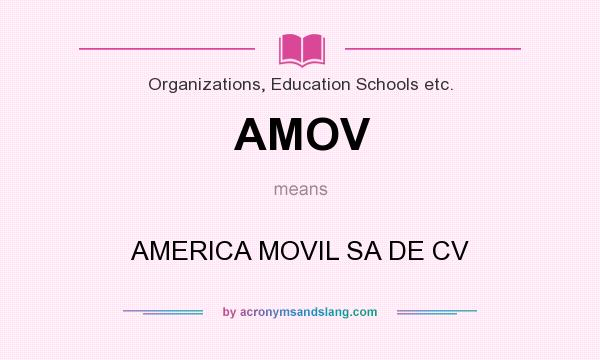 What does AMOV mean? It stands for AMERICA MOVIL SA DE CV