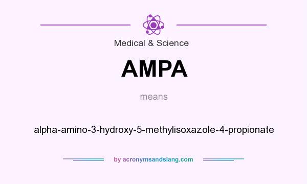 What does AMPA mean? It stands for alpha-amino-3-hydroxy-5-methylisoxazole-4-propionate