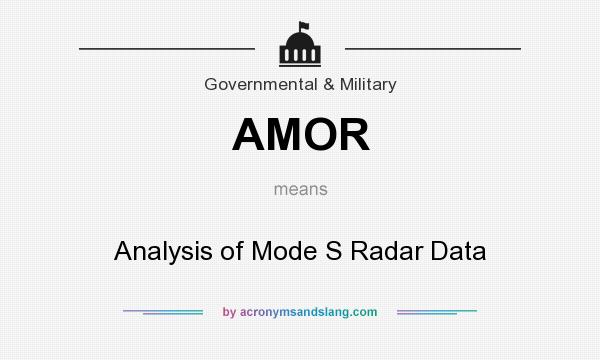What does AMOR mean? It stands for Analysis of Mode S Radar Data