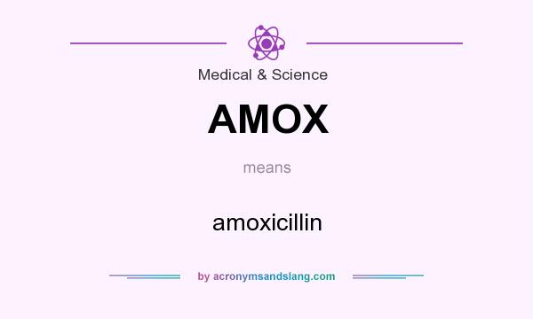 What does AMOX mean? It stands for amoxicillin