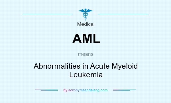 What does AML mean? It stands for Abnormalities in Acute Myeloid Leukemia