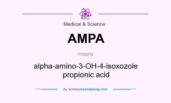 What does AMPA mean? It stands for alpha-amino-3-OH-4-isoxozole propionic acid