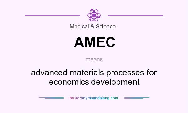 What does AMEC mean? It stands for advanced materials processes for economics development
