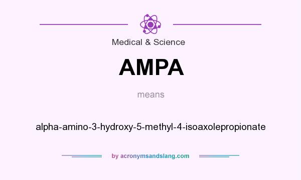 What does AMPA mean? It stands for alpha-amino-3-hydroxy-5-methyl-4-isoaxolepropionate