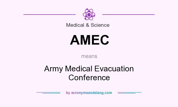 What does AMEC mean? It stands for Army Medical Evacuation Conference