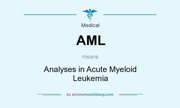 What does AML mean? It stands for Analyses in Acute Myeloid Leukemia