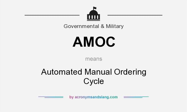 What does AMOC mean? It stands for Automated Manual Ordering Cycle