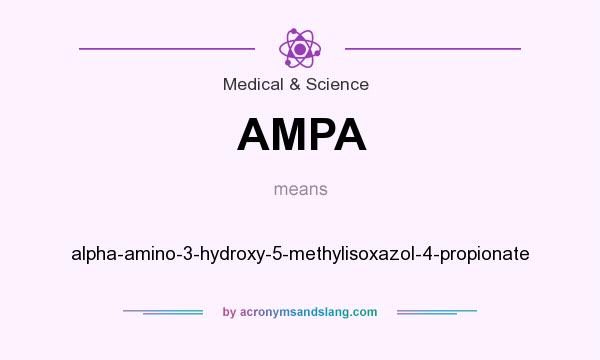 What does AMPA mean? It stands for alpha-amino-3-hydroxy-5-methylisoxazol-4-propionate
