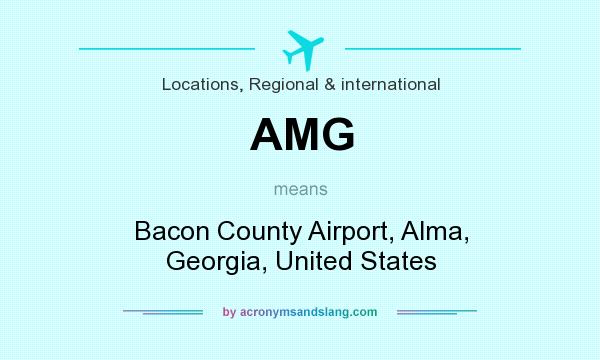 What does AMG mean? It stands for Bacon County Airport, Alma, Georgia, United States
