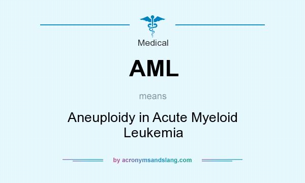 What does AML mean? It stands for Aneuploidy in Acute Myeloid Leukemia