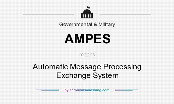 What does AMPES mean? It stands for Automatic Message Processing Exchange System
