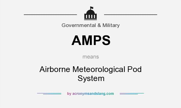 What does AMPS mean? It stands for Airborne Meteorological Pod System