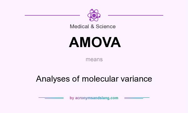 What does AMOVA mean? It stands for Analyses of molecular variance