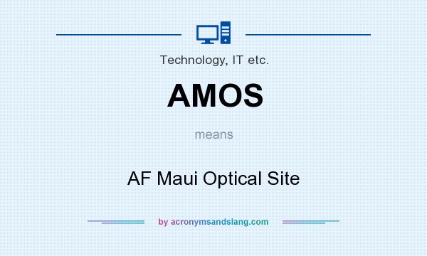 What does AMOS mean? It stands for AF Maui Optical Site