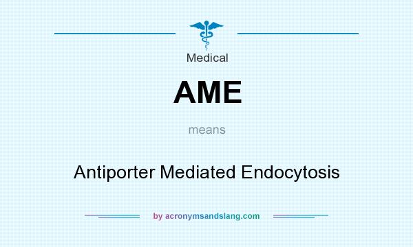 What does AME mean? It stands for Antiporter Mediated Endocytosis