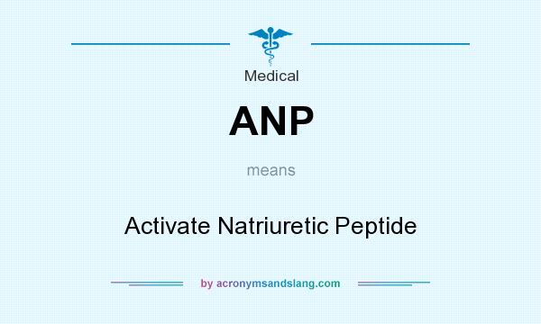 What does ANP mean? It stands for Activate Natriuretic Peptide