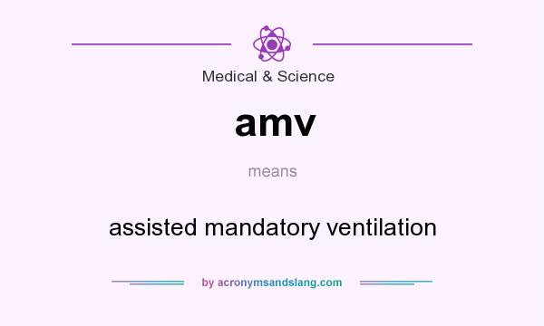 What does amv mean? It stands for assisted mandatory ventilation