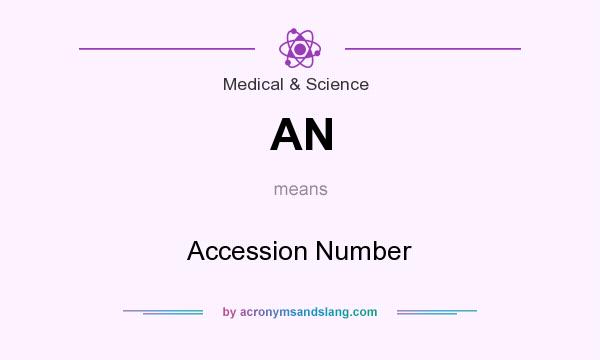 What does AN mean? It stands for Accession Number