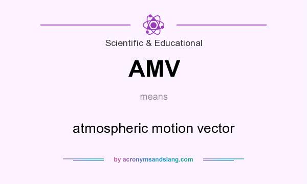 What does AMV mean? It stands for atmospheric motion vector