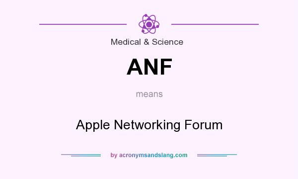 What does ANF mean? It stands for Apple Networking Forum