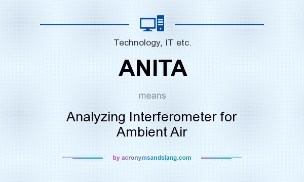 What does ANITA mean? It stands for Analyzing Interferometer for Ambient Air