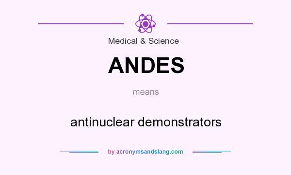 What does ANDES mean? It stands for antinuclear demonstrators