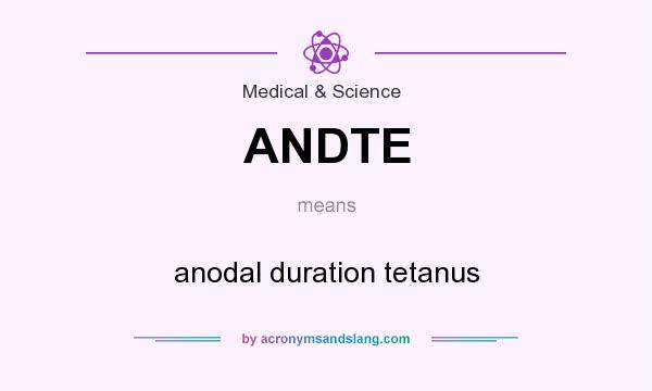 What does ANDTE mean? It stands for anodal duration tetanus