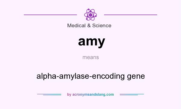 What does amy mean? It stands for alpha-amylase-encoding gene