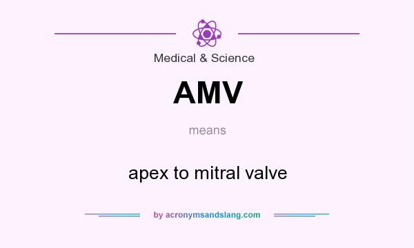 What does AMV mean? It stands for apex to mitral valve